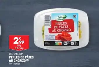 Perles de pates au chorizo