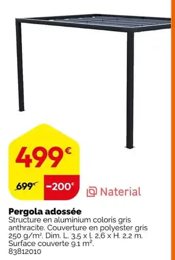 Naterial Pergola adossée