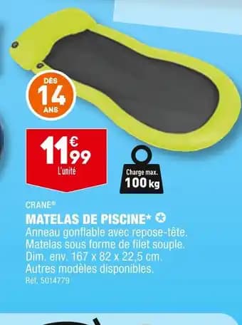 CRANE MATELAS DE PISCINE