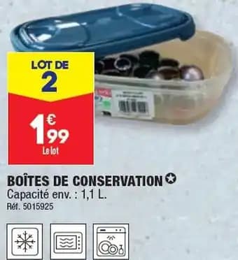 BOÎTES DE CONSERVATION✪