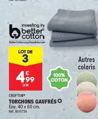 TORCHONS GAUFRÉS✪