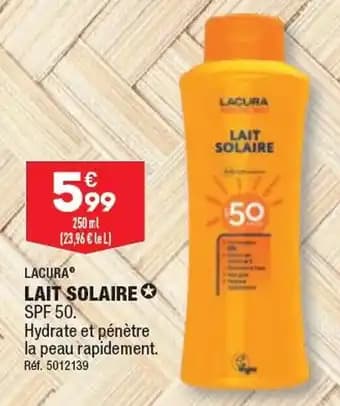 LAIT SOLAIRE✪ SPF 50.