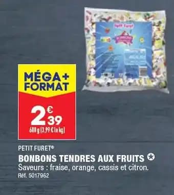 BONBONS TENDRES AUX FRUITS