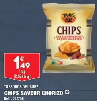 CHIPS SAVEUR CHORIZO ✪