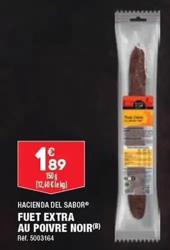 FUET EXTRA AU POIVRE NOIR(B)
