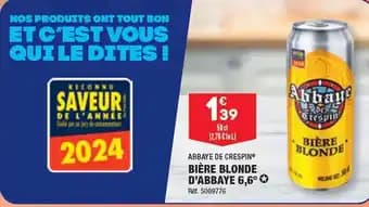 BIÈRE BLONDE D'ABBAYE 6,6°✪