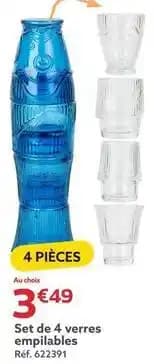 Set de 4 verres empilables