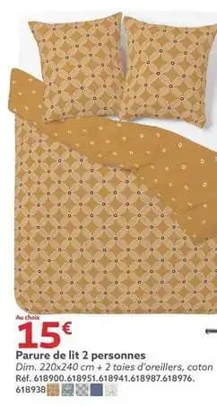 Parure de lit 2 personnes