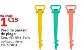 Pied de parasol de plage