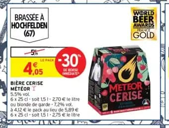 BIÈRE CERISE MÉTÉOR