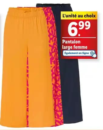 Pantalon large femme