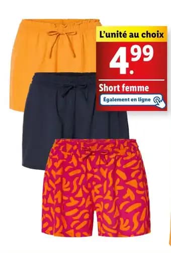 Short femme
