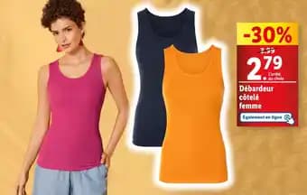 Débardeur côtelé femme