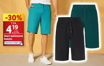 Short molletonné homme