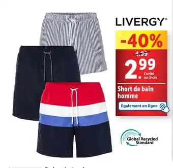 Short de bain homme