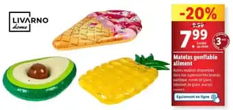 Matelas gonflable aliment