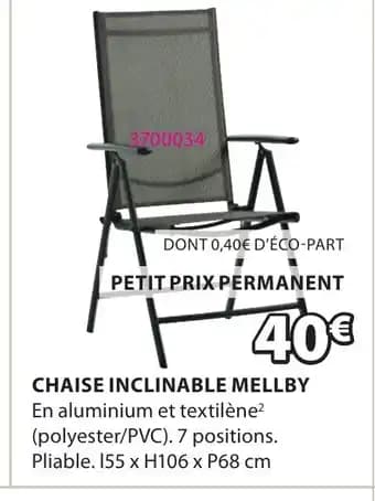 CHAISE INCLINABLE MELLBY