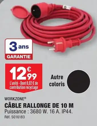 CÂBLE RALLONGE DE 10 M
