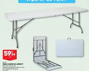 TABLE PLIANTE DE JARDIN