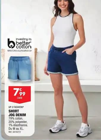 SHORT JOG DENIM 79% coton,