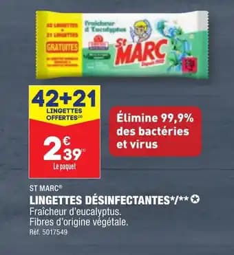 LINGETTES DÉSINFECTANTES