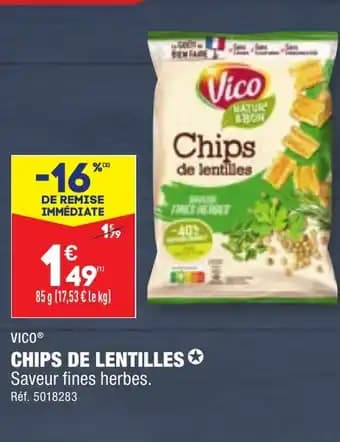 CHIPS DE LENTILLES