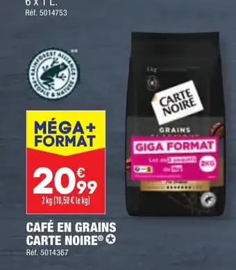 CAFÉ EN GRAINS CARTE NOIRE