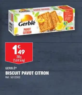 BISCUIT PAVOT CITRON