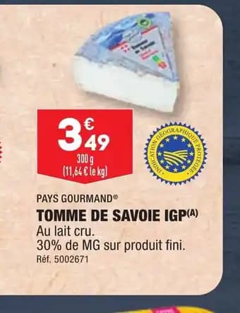 TOMME DE SAVOIE IGP