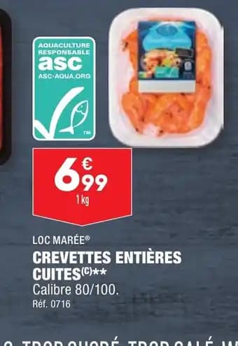 CREVETTES ENTIÈRES CUITES