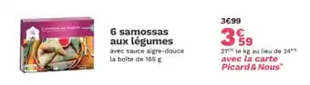 6 samossas aux légumes