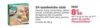 24 sandwichs club