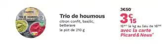 Trio de houmous