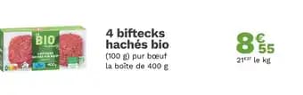 4 biftecks hachés bio