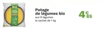 Potage de légumes bio