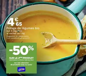 Potage de légumes bio
