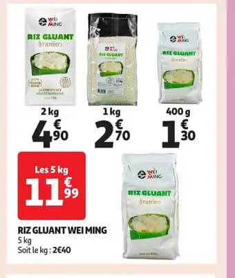 WEI MING Riz gluant 5 kg