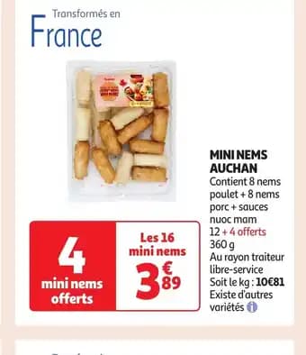 AUCHAN Mini nems 360 g 
