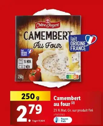 Camembert au four 250 g