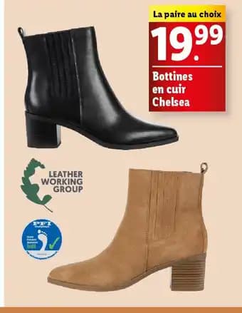Bottines en cuir Chelsea