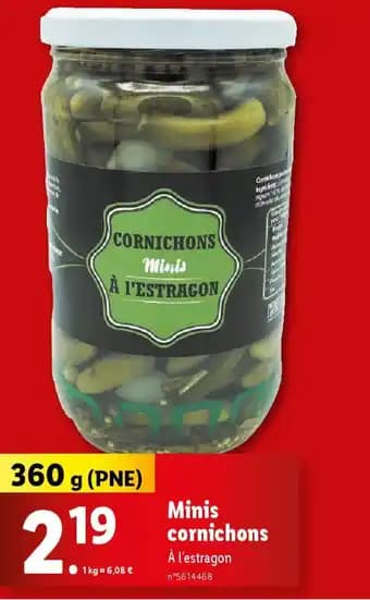 Minis cornichons 360 g 
