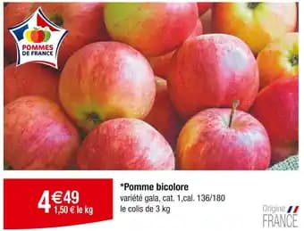 Pomme bicolore