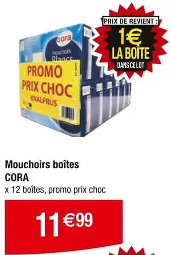 CORA Mouchoirs boîtes