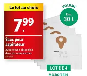 Sacs pour aspirateur