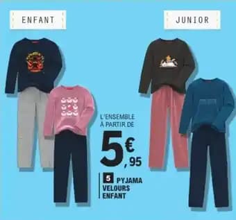 Pyjama velours enfant