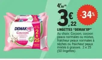 DEMAK'UP Lingettes