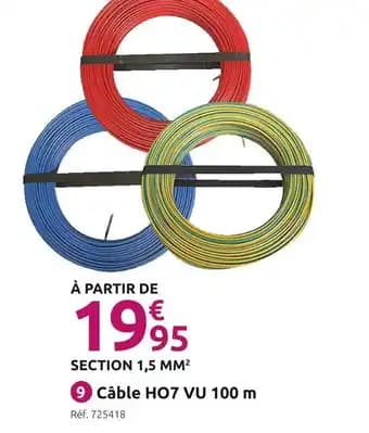 Câble HO7 VU 100 m