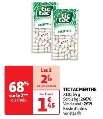 Tic tac menthe 54 g