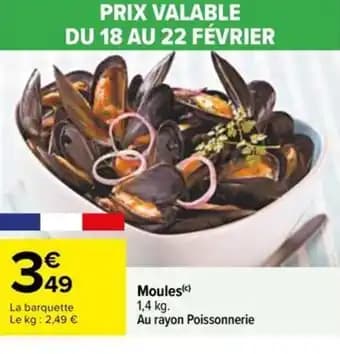 Moules 1.4 kg