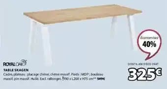 Royaloak - table skagen